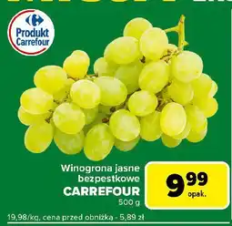 Carrefour Express Winogrona białe bezpestkowe Carrefour Targ Świeżości oferta