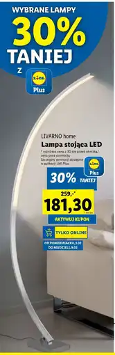 Lidl Lampa stojąca led Livarno Home oferta