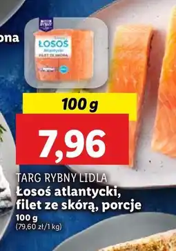 Lidl Łosoś atlantycki filet ze skórą Targ Rybny Lidla oferta