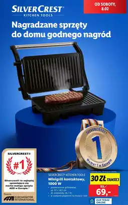 Lidl Grill kontaktowy 1000 w Silvercrest oferta