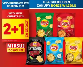 Lidl Chipsy chili & limonka Lay's Strong oferta