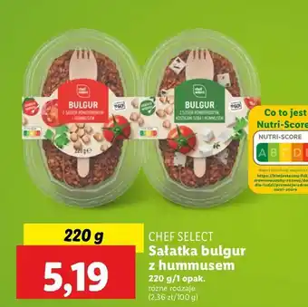 Lidl Sałatka bulgur z sosem pomidorowym kostkami sera i hummusem Chef Select oferta