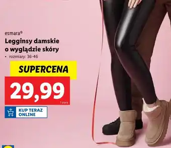 Lidl Legginsy damskie o wyglądzie skóry 36-46 Esmara oferta