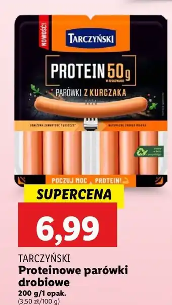 Lidl Parówki z kurczaka Tarczyński Protein oferta