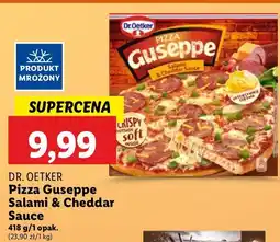 Lidl Pizza salami & cheddar sauce Dr. Oetker Guseppe oferta