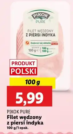 Lidl Filet wędzony z piersi indyka Pikok Pure oferta