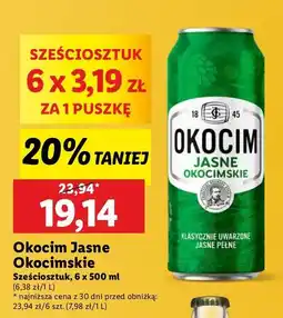 Lidl Piwo Okocim Jasne Okocimskie oferta