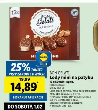 Lidl Lody mini almond Bon Gelati oferta