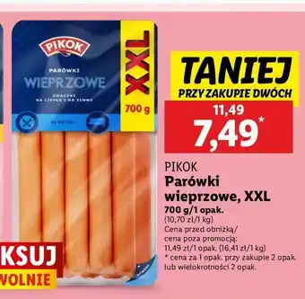 Lidl Parówki wieprzowe Pikok oferta