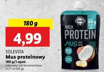 Lidl Mus brzoskwinia jabłko Solevita High Protein oferta