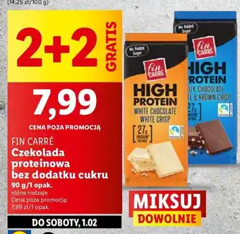 Lidl Czekolada mleczna z chrupkami Fin Carre oferta