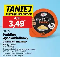 Lidl Pudding proteinowy mango Pilos High Protein oferta