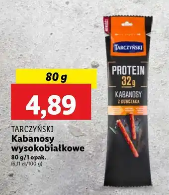 Lidl Kabanosy z kurczaka Tarczyński Protein oferta