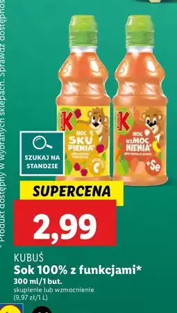 Lidl Sok moc wzocnienia Kubuś 100% oferta