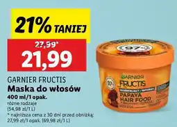 Lidl Maska do włosów papaya Garnier Fructis Hair Food oferta