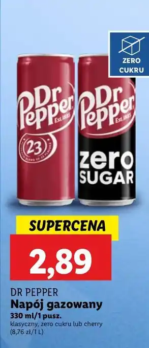 Lidl Napój cherry Dr Pepper oferta