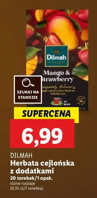 Lidl Herbata mango & strawberry Dilmah oferta