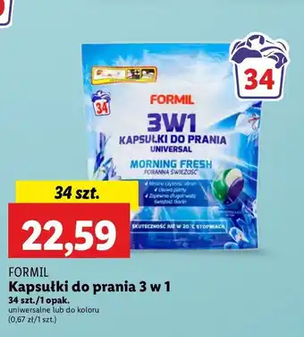 Lidl Kapsułki do prania color Formil 3In1 Caps oferta