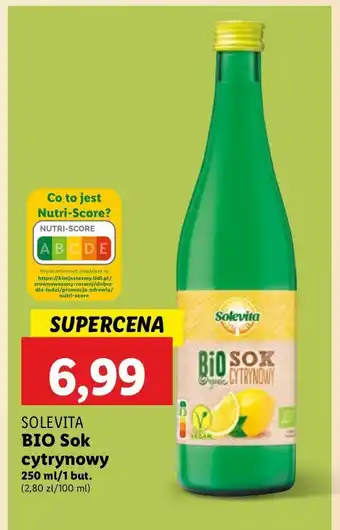 Lidl Sok cytrynowy bio Solevita oferta