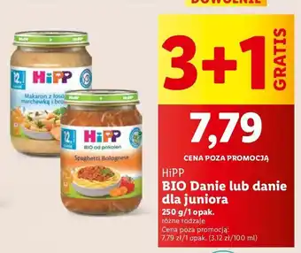 Lidl Makaron z łososiem marchewką i brokułami Hipp oferta