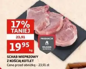 Auchan Schab wieprzowy z kościa kotlet oferta