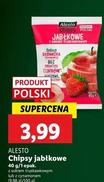 Lidl Chipsy jabłkowe z cynamonem Alesto oferta