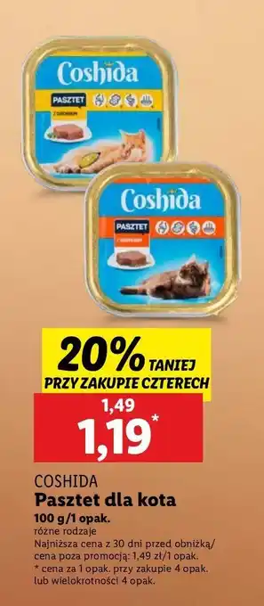 Lidl Karma dla kota z drobiem Coshida oferta