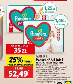 Lidl Pieluchomajtki 6 Pampers Pants oferta