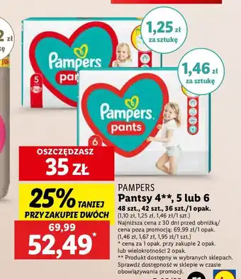 Lidl Pieluchomajtki 6 Pampers Pants oferta