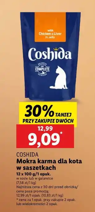 Lidl Karma dla kota w galaretce Coshida oferta