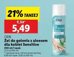 Lidl Żel do golenia sensitive Cien oferta