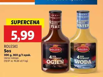 Lidl Sos 4 żywioły woda Roleski Street Food oferta