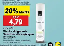 Lidl Pianka do golenia sensitive Cien Men oferta