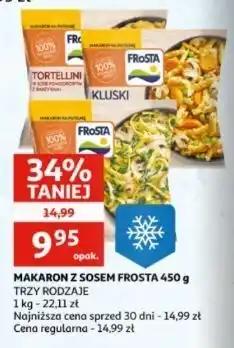 Auchan Makaron tagliatelle z sosem szpinakowym Frosta oferta