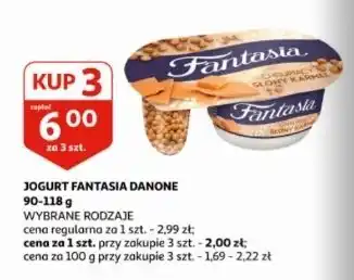 Auchan Jogurt kremowy chrupiący słony karmel Danone Fantasia oferta