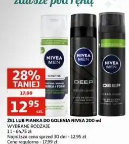 Auchan Pianka do golenia Nivea Men Deep oferta