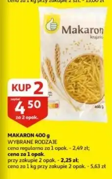 Auchan Makaron krajanka Podniesiony Kciuk oferta