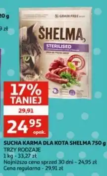 Auchan Karma dla kota po sterylizacji z wołowiną Shelma oferta