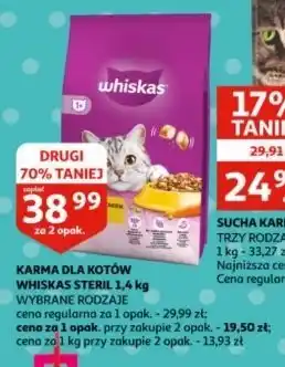 Auchan Karma dla kota z kurczakiem Whiskas oferta