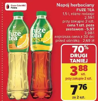 Carrefour Napój green ice tea citrus Fuzetea oferta