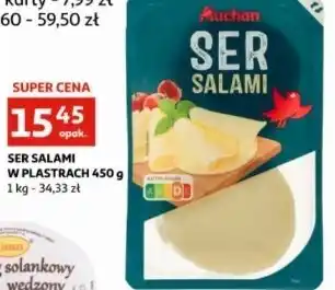 Auchan Ser salami plastry Auchan Różnorodne (Logo Czerwone) oferta