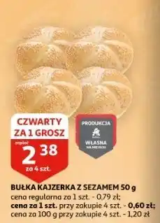 Auchan Bułka kajzerka z sezamem Auchan oferta