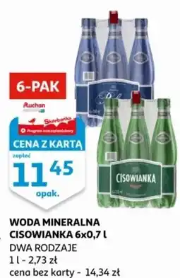 Auchan Woda niegazowana Cisowianka oferta