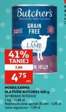 Auchan Karma dla psa z jagnięciną Butcher's Grain Free oferta