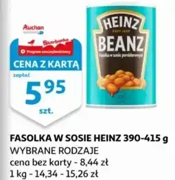 Auchan Fasolka w sosie pomidorowym Heinz oferta