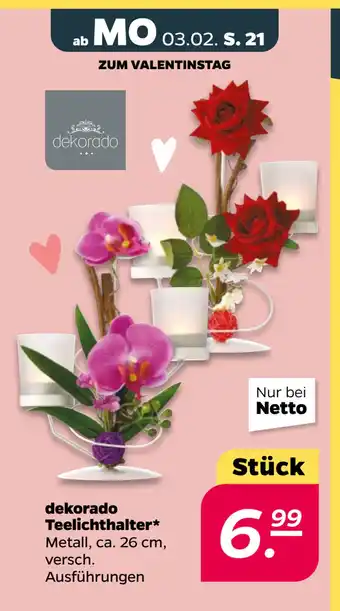 Netto dekorado Teelichthalter oferta