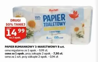 Auchan Papier toaletowy rumiankowy Auchan Różnorodne (Logo Czerwone) oferta