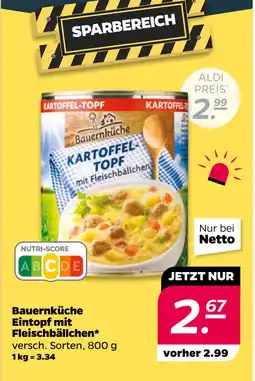 Netto Bauernküche Eintopf mit Fleischbällchen oferta