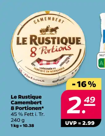 Netto Le Rustique Camembert 8 Portionen oferta