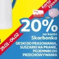 Auchan Deski do prasowania, suszarki na pranie, pojemniki przechowywania oferta